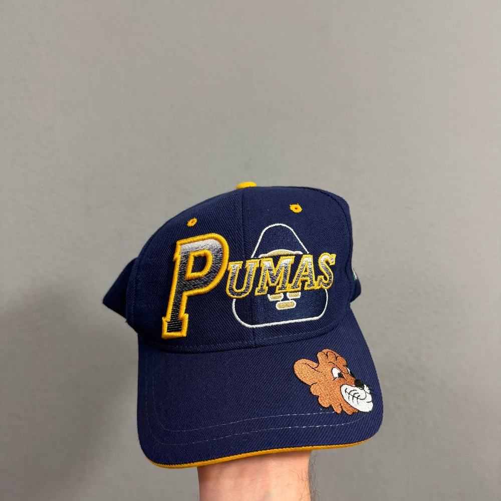 Seasonal Headwear Hat Men OS Navy Blue Pumas Soccer UNAM Embroidered Strapback